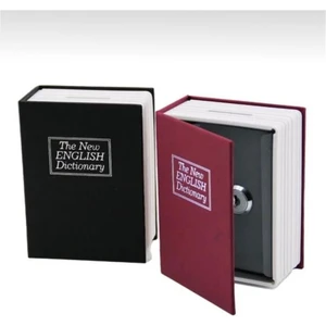 Büyük Boy Kitap Kilitli Gizli Kasa 12X8CM Para Mücevherat Saklama Kutusu Kumbara