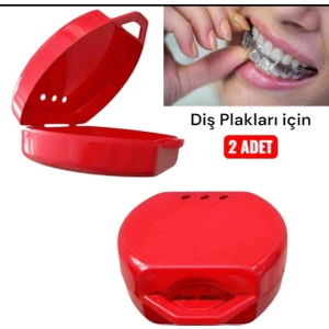 Gece Plağı Saklama Kutusu (2 Adet) Diş Plak Kabı