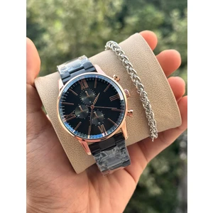 Bileklik Hediyeli Trend Spor Çelik Kordon Erkek Kol Saati