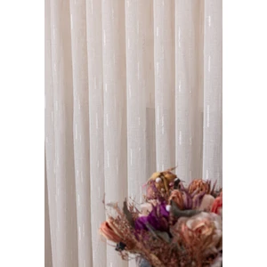 Keten Moroccan Bej 1/2.5 Normal Pileli Ütü Istemez Kırışmaz Yeni Sezon Salon Oda Tül Perdesi