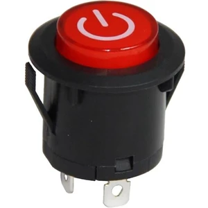 IC-180E 26MM Yaylı Rocker Buton Işıklı Power Simgeli
