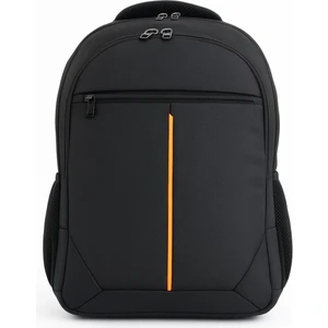 3 Bölmeli Okul Sırt Çantası (Laptop Bölmeli) Siyah-Turuncu 2121