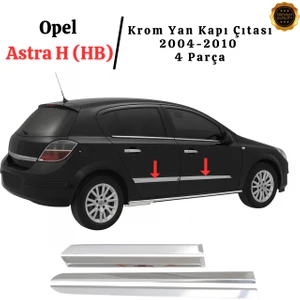 Ebal Oto Opel Astra H Krom Yan Kapı Çıtası 4 Prç. 2004-2010 P. Çelik (hb)