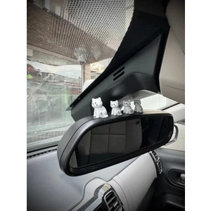 SH Hobi 4 Parça Sevimli Kedi Ailesi Dikiz Aynası Süsü - Ayna Süsü Araba Süsü Torpido Süsü Oto Aksesuar