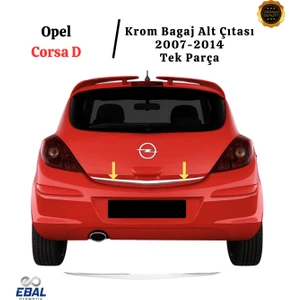 Ebal Oto Opel Corsa D Krom Bagaj Alt Çıtası 2007-2014 Arası P.çelik