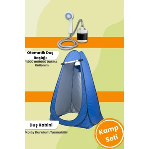 Post Alley Otomatik Kamp Duşu ve Mavi Duş Kabini Seti