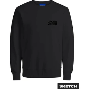 Jack & Jones JORLOGO SWEAT CREW NECK T Siyah Erkek Sweatshirt