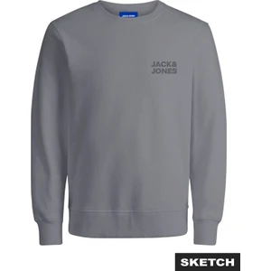 Jack & Jones JORLOGO SWEAT CREW NECK T Gri Erkek Sweatshirt