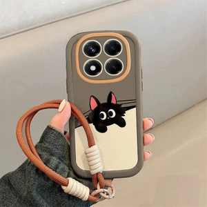 Xiaomi Redmi Note 14 Pro Uyumlu Kılıf Zebana El Bilekli Cat And Puppy Silikon Kılıf Açık Kahverengi