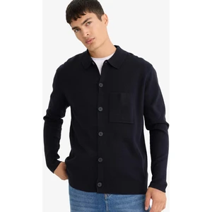 Standart Fit Polo Yaka Düğmeli Ön Cep Detaylı Triko Hırka F3720AX25WN