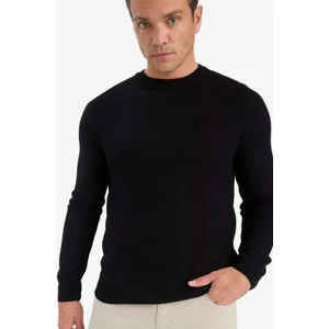 Standart Fit Bisiklet Yaka Basic Dokulu Triko Kazak F1777AX25AU