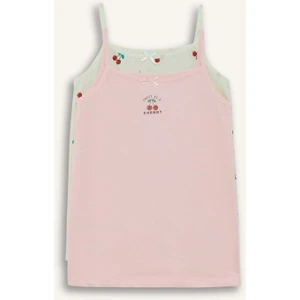 Kız Çocuk Meyve Desenli 2'li Atlet F8579A825AU