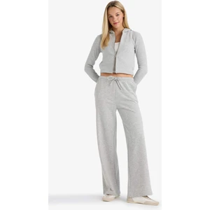 Straight Fit Beli Bağcıklı Basic Düz Geniş Paça Eşofman Altı D6667AX25AU