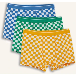 Erkek Çocuk Dama Desenli 3'lü Boxer F7730A825AU