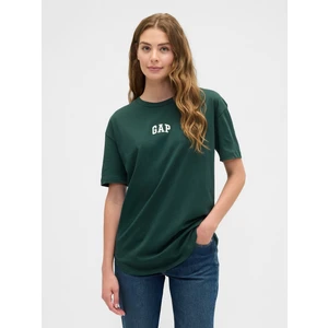 Kadın Koyu Yeşil Arch Gap Logo T-Shirt