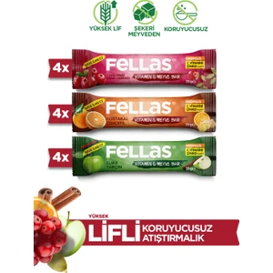 Vitamin & Meyve Bar Karma Kutu 35 gr 12 Adet (3 Çeşit)