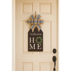 Sarmaşık Welcome Home Model Kapı Duvar Süsü Hediyelik (40 Cm)