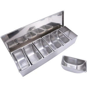 Paslanmaz Çelik Baharat Kutusu Restoran Şefi Kapak Saklama Kutusu Ev Baharat Tankı (Yurt Dışından)