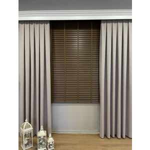 Kahverengi  Ahşap Jaluzi Perde 50 mm Ofis Modern ve Tüm Mekanlar Için