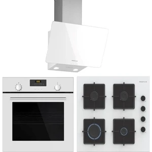 Elit Beyaz Cam Ankastre Set Premıum Paket (FRMA234B +OE36K2P10D + DVK6J320)
