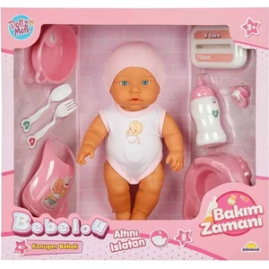 Bebelou Bebek Seti Bakım Zamanı Sesli Gülen Ağlayan 32 cm 38239 Pembe
