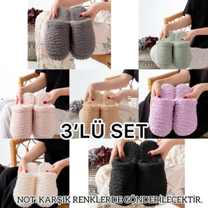 3'lü Paket Terlik Ev Terliği Çeyiz Bohça Seti
