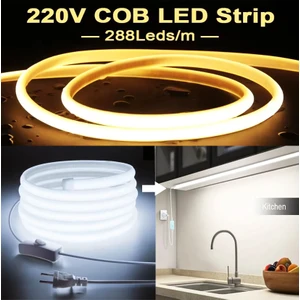 Neon LED 220volt (GÜNIŞIĞI 3 METRE NEONLED)Tak Çalıştır Fişli ve Anahtarlı ((VİDEOYU İZLEYİNİZ))MUTFAK DOLABINA ÇOK ŞIK VE KULLANIŞLIDIR