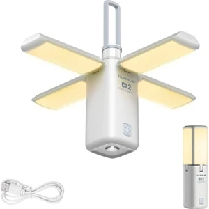 Cl2 - 10400 Mah Powerbank Kapasiteli Katlanabilir Kamp Lambası, 360° Aydınlatma 