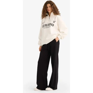 Straight Fit Beli Bağcıklı Basic Düz Geniş Paça Eşofman Altı D6667AX25AU