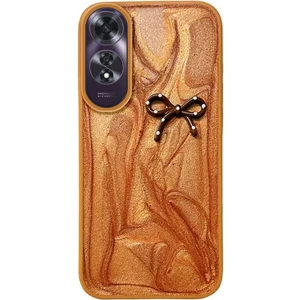 Oppo A60 Uyumlu Kılıf Zebana Fionka Silikon Kılıf Kahverengi