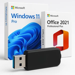 Windows 11 Pro + Office 2021 Pro Plus Key | Bootable USB ile Kolay Kurulum & Etkinleştirme | Freedos Uyumlu - Sınırsız Teknik Destek - Ömür Boyu