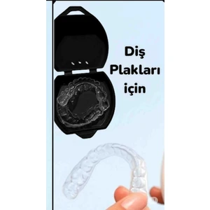 Gece Plağı Saklama Kutusu Siyah (2 Adet) Diş Plak Kabı