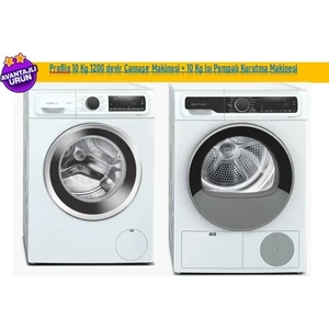 2 Li Set 10 kg 1200 Devir Çamaşır Makinesi CGA25202TR + 10 kg Isı Pompalı Kurutma Makinesi KM10610CTR