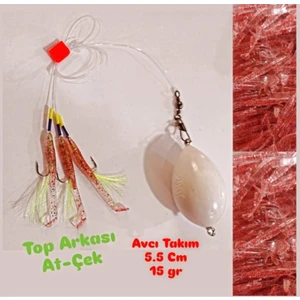 At-Çek Spin ( Top Arkası ) 5,5 cm Kırmızı Avcı Balık