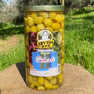 Zeytin Ana Biberli Yeşil Zeytin  900 gr
