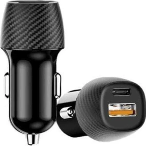 Hızlı Oto Şarj Cihazı 38W Çift Girişli Hızlı Şarj Oto Çakmaklık Type-C