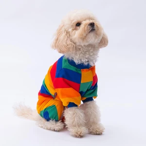 Ruby Gökkuşağı Penye Tulum Kedi Köpek Tulumu Kedi Köpek Kıyafeti Köpek Pijaması