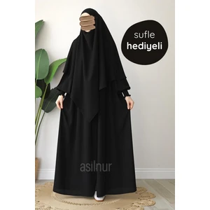 Alya Ferace Sufle Hediyeli Takım Siyah