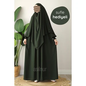 Alya Ferace Sufle Hediyeli Takım Haki