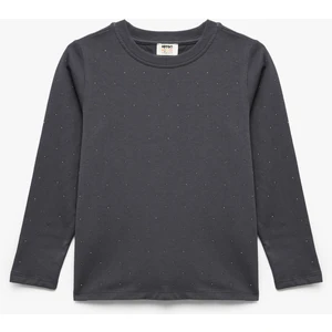 Uzun Kollu Bisiklet Yaka Pamuklu Tişört