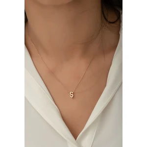 Papatya Silver Gümüş 3 Boyutlu Ş Harf Kolye