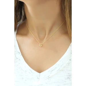 Papatya Silver Gümüş 3 Boyutlu G Harf Kolye