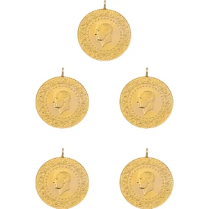 5 Adet Eski Tarihli Çeyrek Altın