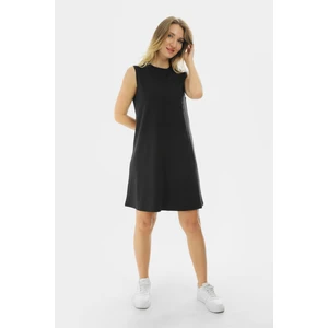 Kolsuz Basic Penye Mini Elbise 2028 - Penye Tunik
