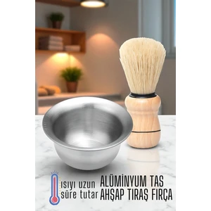 Draco Ahşap Tıraş Fırçası ve Tas Seti 716273