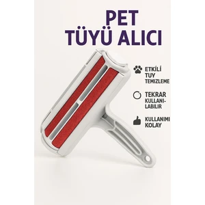 Hazneli Kedi Köpek Evcil Hayvan Kazak Kıyafet Elbise Halı Yatak Tüy Temizleyici Kıl Toz Toplayıcı