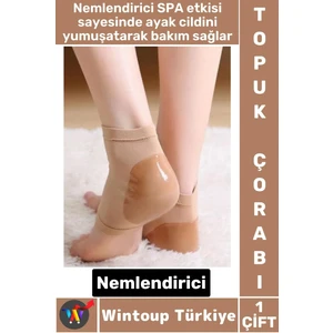 Ergonomik Konforlu Kaymaz Esnek Silikon Nemlendirici Topuk Çorabı