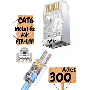 Mn6 M117XF Cat6 JACK/300 Adet-Metal Ez/yeni Nesil RJ45 Cat6-8p/8c Açık Uçlu/cat6 Konnektör