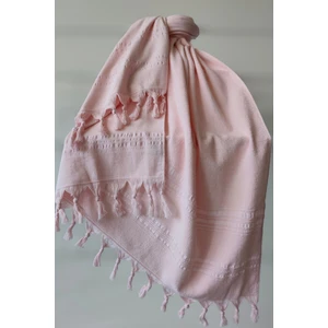 Açık Pembe Çizgili Havlu Peştemal 90X170CM - Yumuşak Plaj Havlusu- %100 Pamuk
