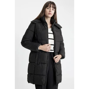 Puffer Şişme Uzun Mont Parka Su İtici Regular Kalıp Çıkarılabilir Kapüşonlu A1315AX24WN